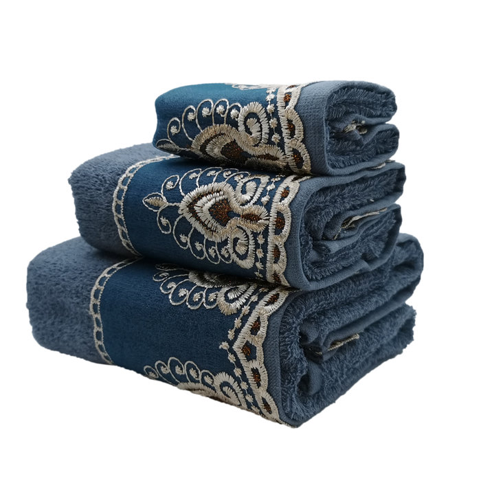 Winston Porter Premium Ultra Soft 100 Cotton Sheer Embroidered 3 Piece